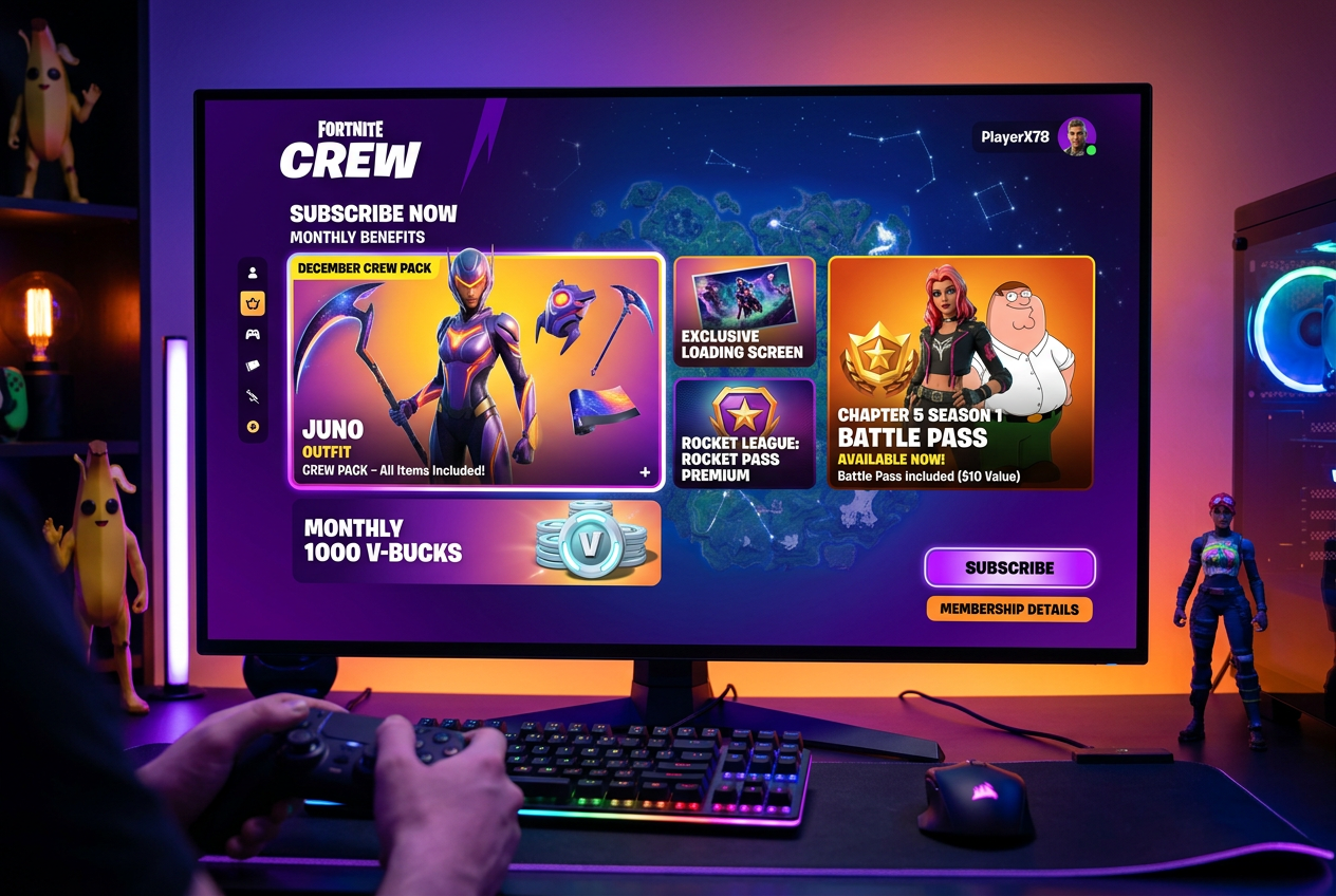 Fortnite Crew e' il nuovo abbonamento di Fortnite per 11.99